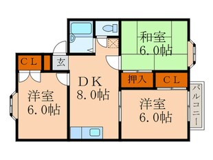 ベルエポック加藤Ｂ棟の物件間取画像